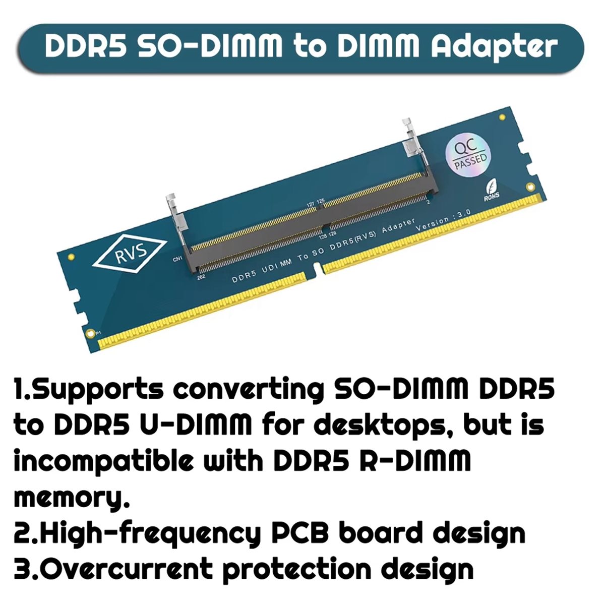 Adaptador de Memoria RAM DDR5  - Ddr5 Sodimm reseña y precio